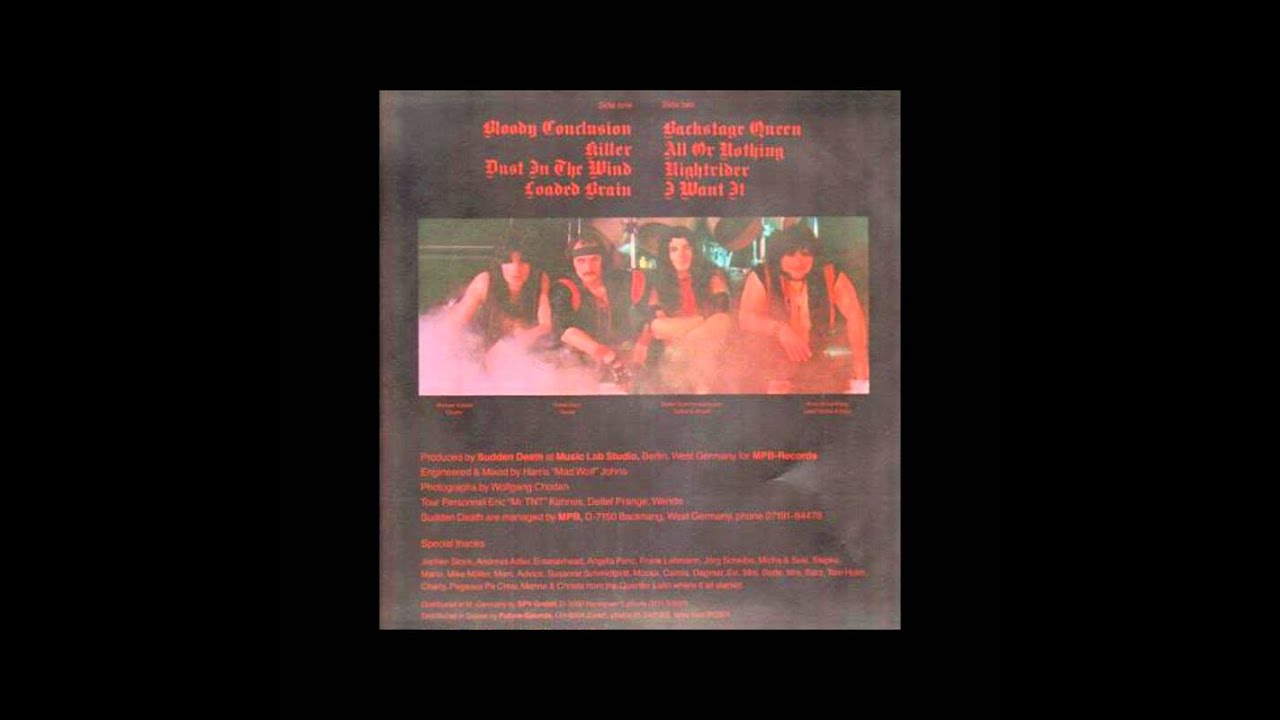 Sudden Death (GER) - Backstage Queen (1987)