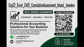 Exp22_Excel_Ch02_CumulativeAssessment_Inland_Jewelers | Excel Chapter 2 Cumulative Assessment screenshot 2