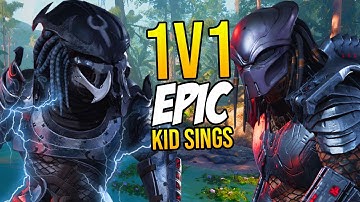 SAMURAI PREDATOR vs PREDATOR 1V1! Predator Hunting Grounds "A KID ENCOUNTERS EPIC PREDATOR + SINGS!"