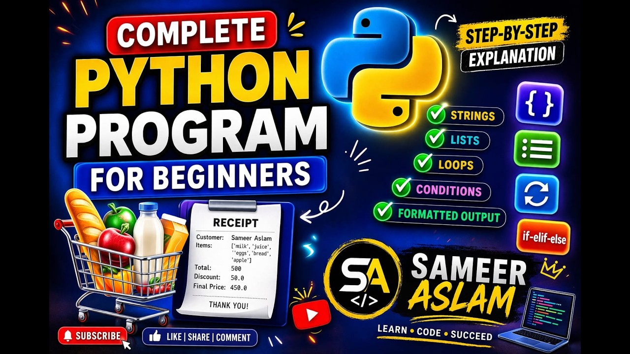 PYTHON PROJECT | | SHOPPING SYSTEM | | CODE WITH SAMEER - YouTube