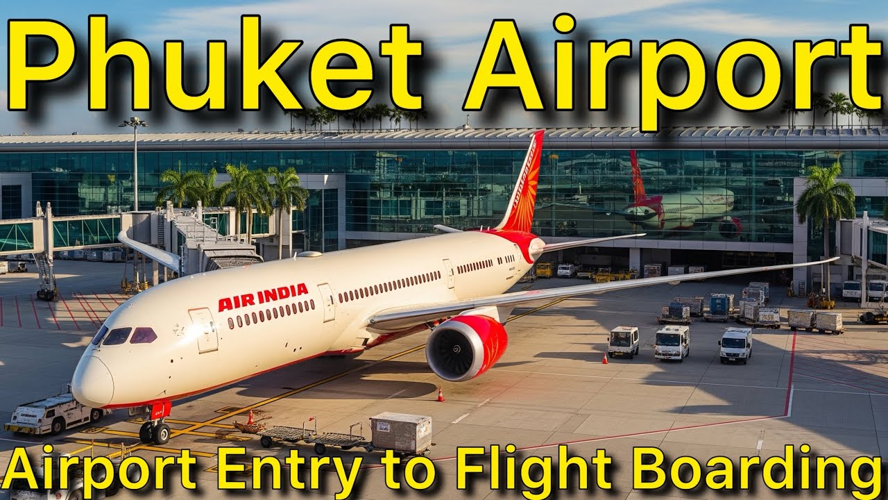 Phuket Airport Entry gate to Flight Boarding | Phuket to Delhi Airindia Flight 