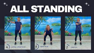 24 Min Full Body RESISTANCE BAND WORKOUT | All Standing, No Floor