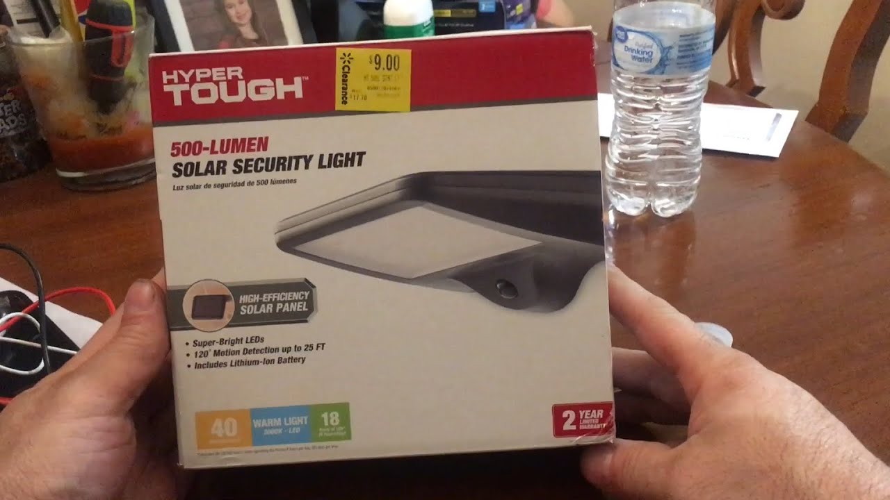 Walmart Clearance Hyper Tough Solar Security Light 500 Lumen Motion