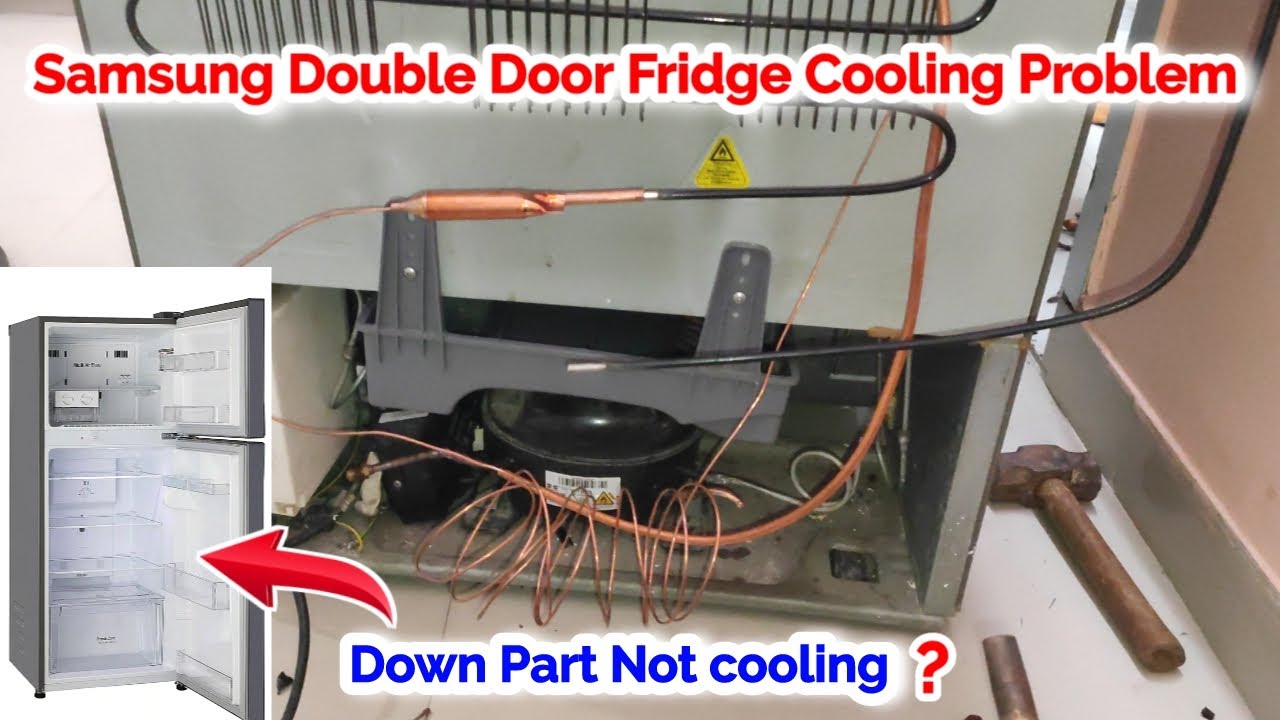 Samsung double door refrigerator not cooling, double door fridge down part not cooling