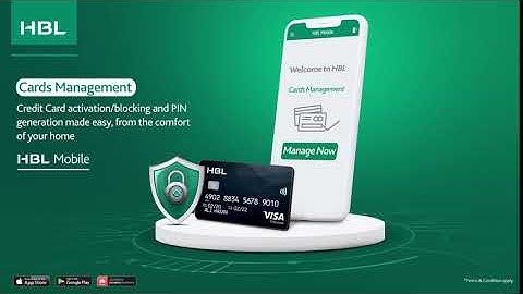 HBL Mobile Features: Cards Management