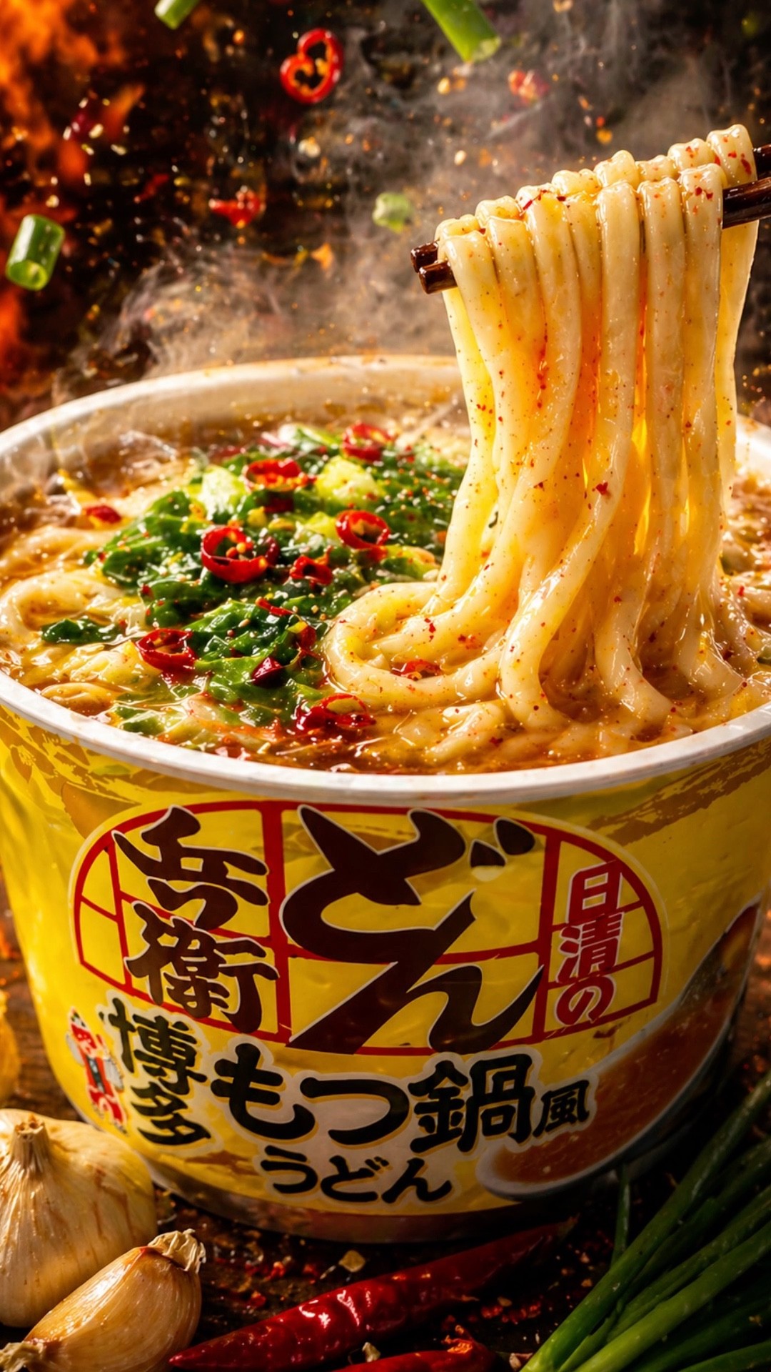 日清のどん兵衛 博多もつ鍋〆風うどん 2026年4月27日新発売 もつは脳内
