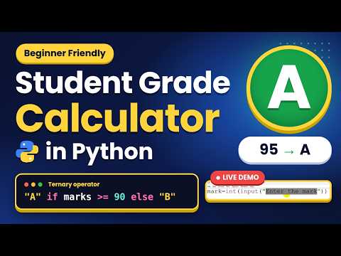 Student Grade Calculator in Python | Beginner Program Explained