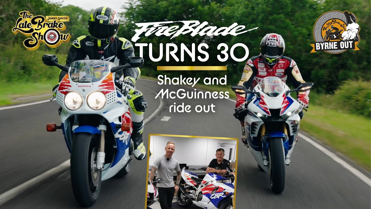 Honda Fireblade ride out with Shakey Byrne and John McGuinness