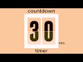 30 min countdown timer / orange design • flip timer • no music • only bell / productivity