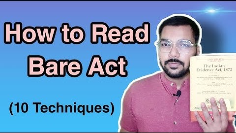 How to Read Bare Act  || 10 Tips to Read Effectively || Anurag Roy
