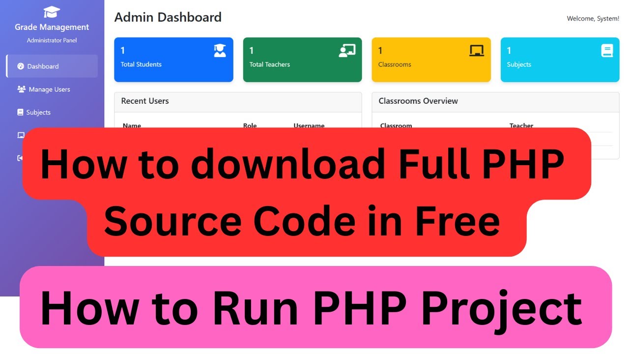 Project with free source code | how to download and run PHP projects with free full source code