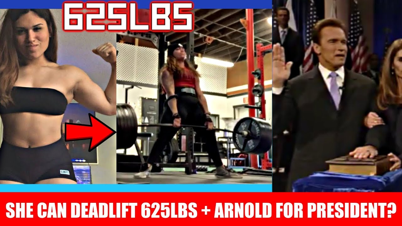 Female Powerlifter Deadlifts 625lbs + Arnold for President? + MORE