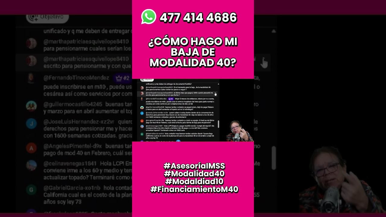 ¿Cómo hacer la baja de Modalidad 40?