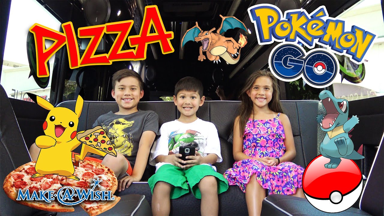 PIZZA & POKEMON GO!!! MakeAWish with Gregory YouTube
