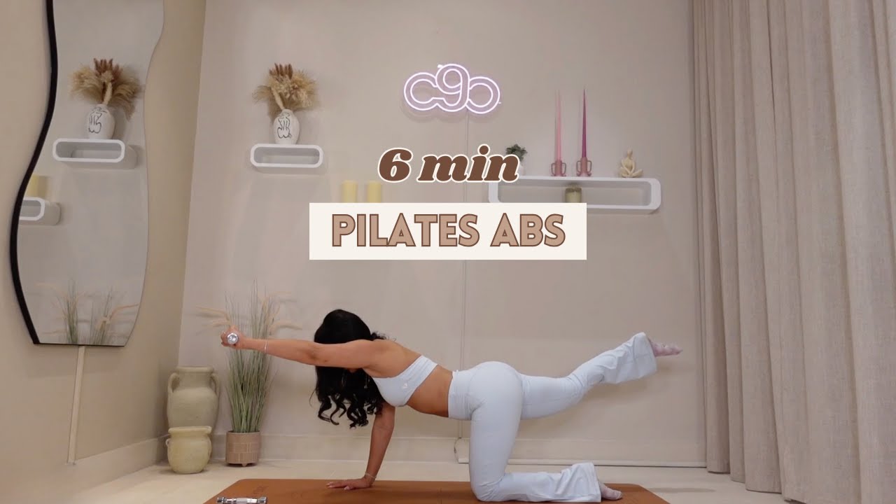 6 MIN PILATES ABS | lazy girl ab workout | at-home workout