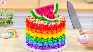 Amazing Rainbow Buttercream Cake1000+ Miniature Rainbow Cake RecipeBest Of Rainbow Cake Ideas