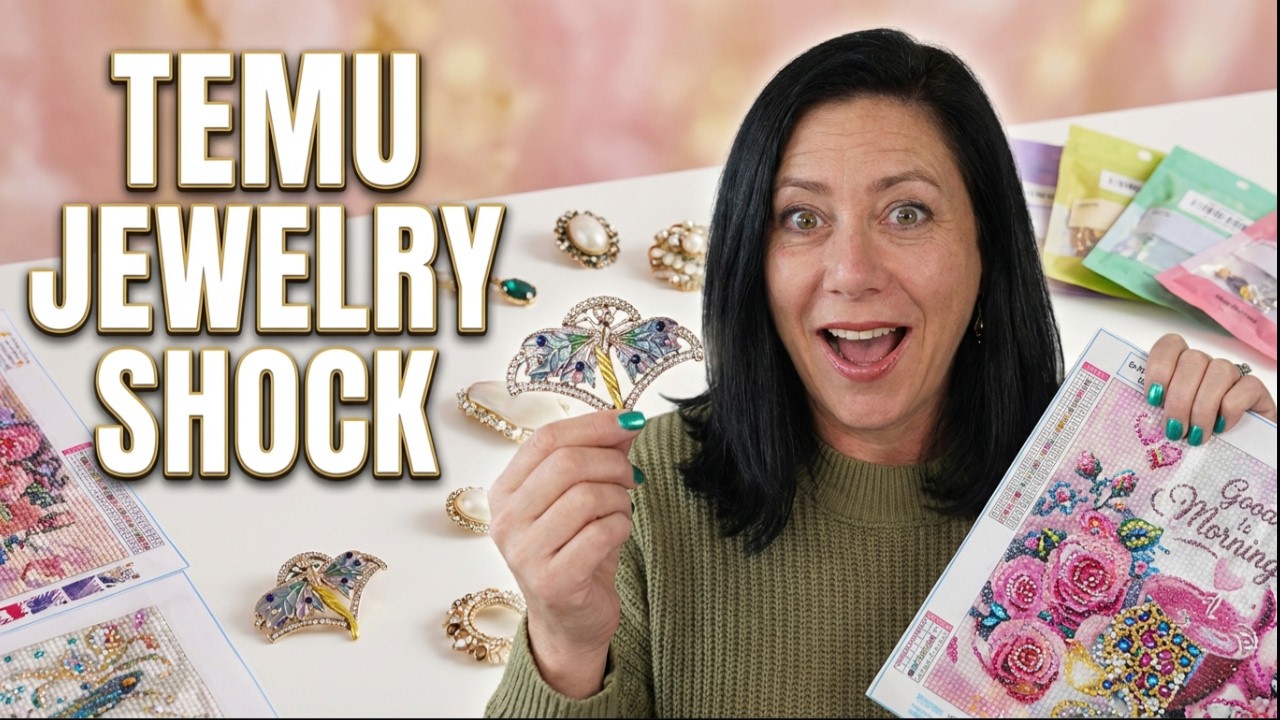 TEMU 2026: Mini Haul of Vintage Jewelry + Diamond Art Partials | Honest Thoughts #Valentines #love 