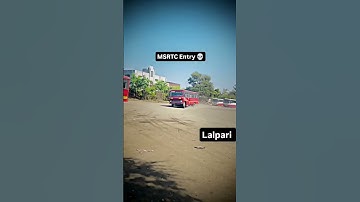 😉Ksrtc v/s Msrtc bus Lalpari Entry Ni best #msrtc #youtubeshorts ❤️⚡