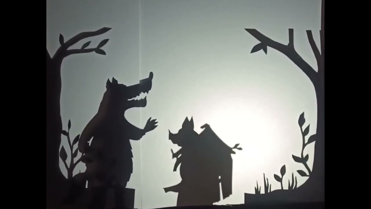 Teatro de sombras (los tres chanchitos)🐷🐷🐷🐺