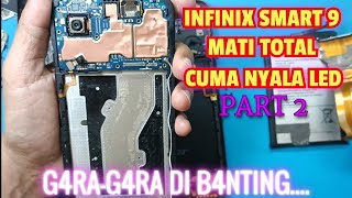 SERVICE FOR INFINIX SMART 9 PHONE, COMPLETELY DEAD, ONLY WHITE LED