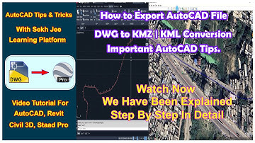 Export Lisp AutoCAD DWG to KMZ - KML File | #autocadlisp #autocad_hindi_tutorial