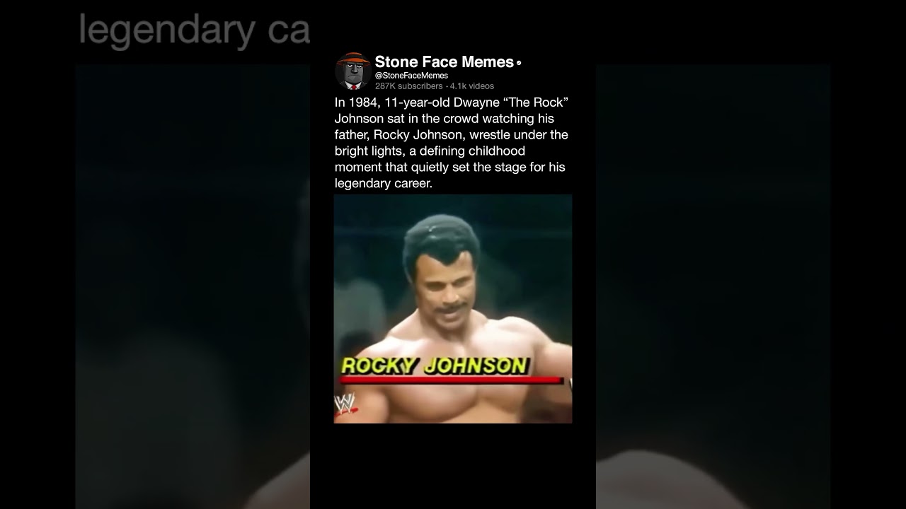 In 1984, 11-year-old Dwayne "The Rock" Johnson sat in the crowd watching his father, Rocky Johnson
