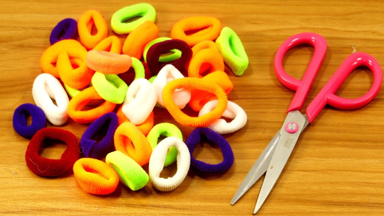 DIY Hair rubber bands craft idea DIY art and craft DIY HOME DECO