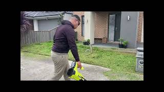 satisfy edging wipper snipper and mowing front and backyard #satisfying #transformation #viral