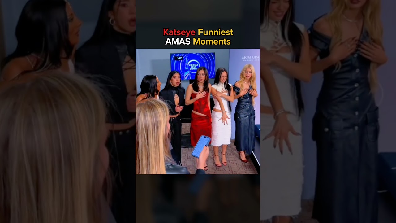 THEY COMPLETELY FORGOT THEY WERE ON LIVE TV 😭💀  #KATSEYE #AMAs #KpopFun