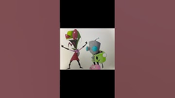 Drawing Zim And Gir From Invader Zim