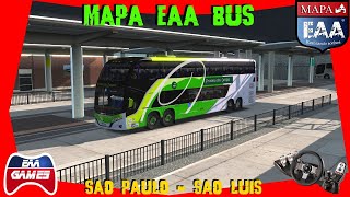 LINHA SÃO PAULO - SÃO LUIS - MAPA EAA COM ÔNIBUS - EURO TRUCK SIMULATOR 2