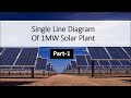 Single Line Diagram Of 1MW Solar Plant Part 1
