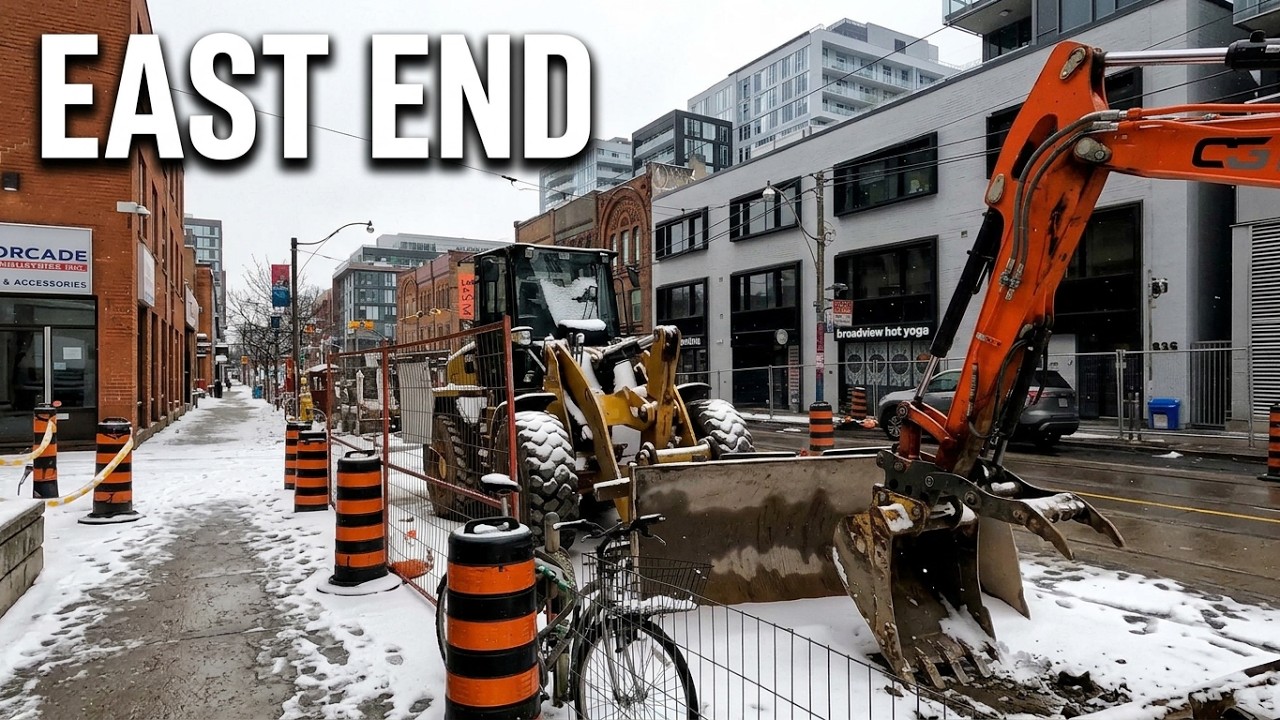 Most Active Construction Zone in the East End - YouTube