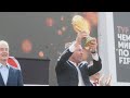 TAÇA DA COPA DO MUNDO CHEGA A MOSCOU APÓS LONGA EXCURSÃO.