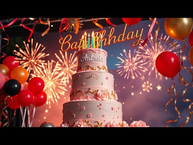 Zum Geburtstag viel Glück – Geburtstagslied für Antonia  🎉🎂 – Version 2