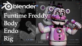 Modeling FnaF(Funtime Freddy/Body/Endo/Rig) in Blender 3D. Part 2.