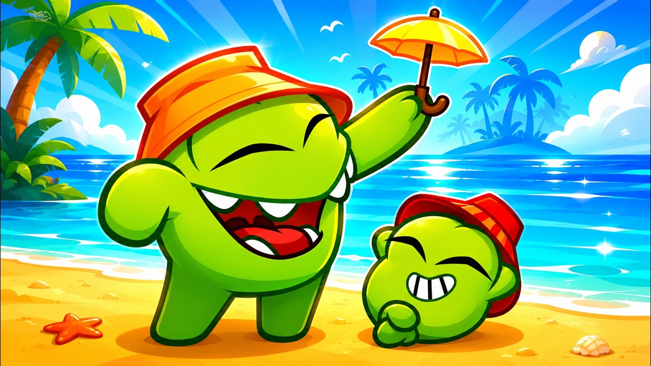 OM NOM - HOT HOT BEACH DAY! ☀️🏖️ Toon Mania - Happy Kids - YouTube