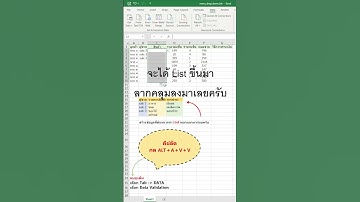Excel สร้างเมนู Drop List ไว้ใช้งานง่ายๆ