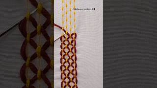 Beautiful border line design hand embroidery ✨🪡#embroidery #handmade #viralvideo #viralshorts