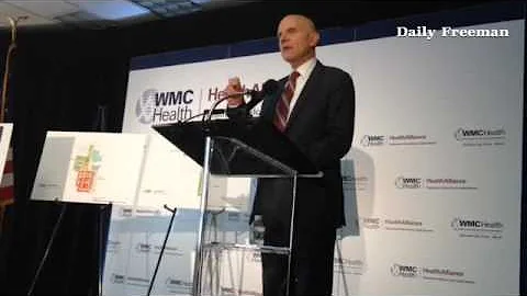HealthAlliance President and CEO David Scarpino ta...