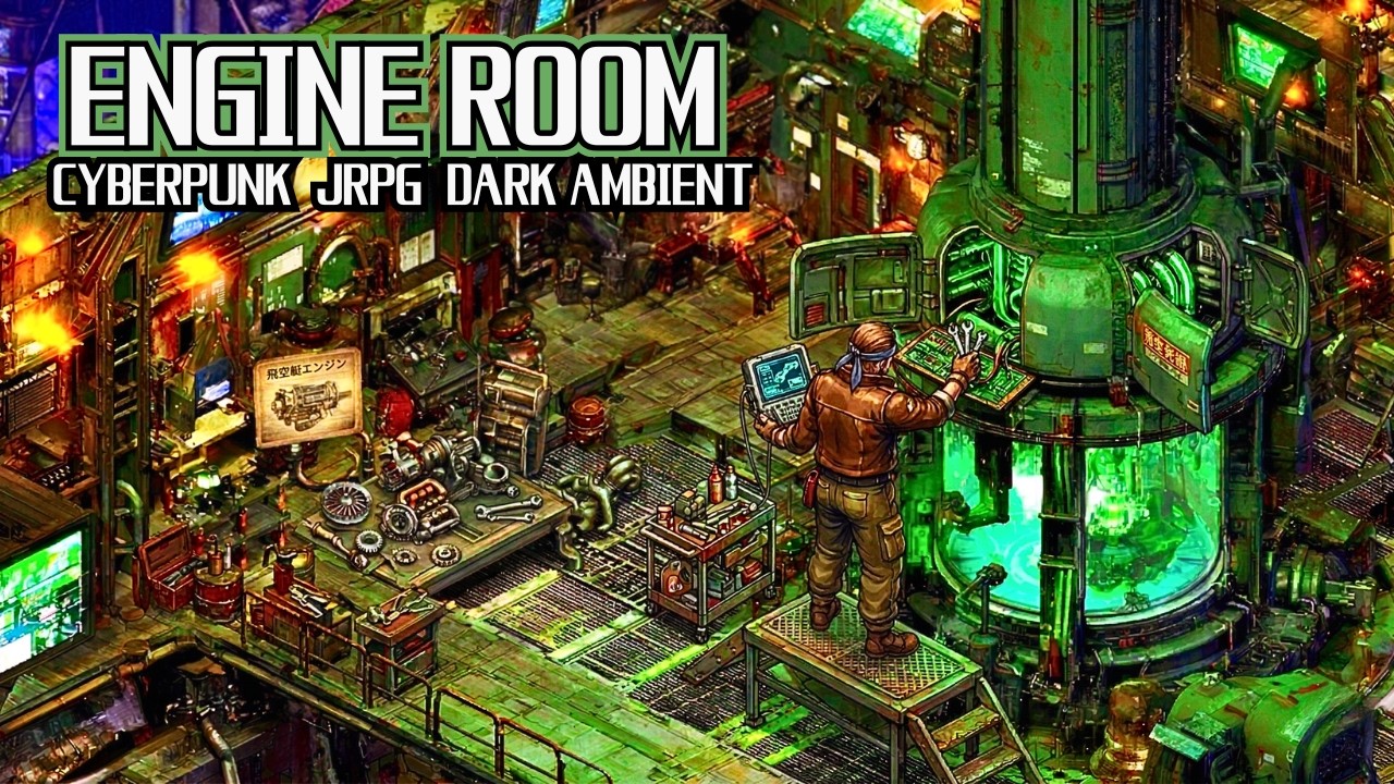 Airship Engine Room · 60-Track Dark Cyberpunk JRPG Mix for Coding & Focus