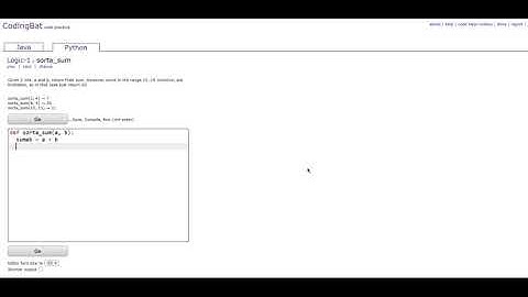 Logic-1 (sorta_sum) Python Tutorial || codingbat.com