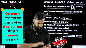 Lec 13 GATE-EE 2019 2 Marks question from Matrix #maths #gate
