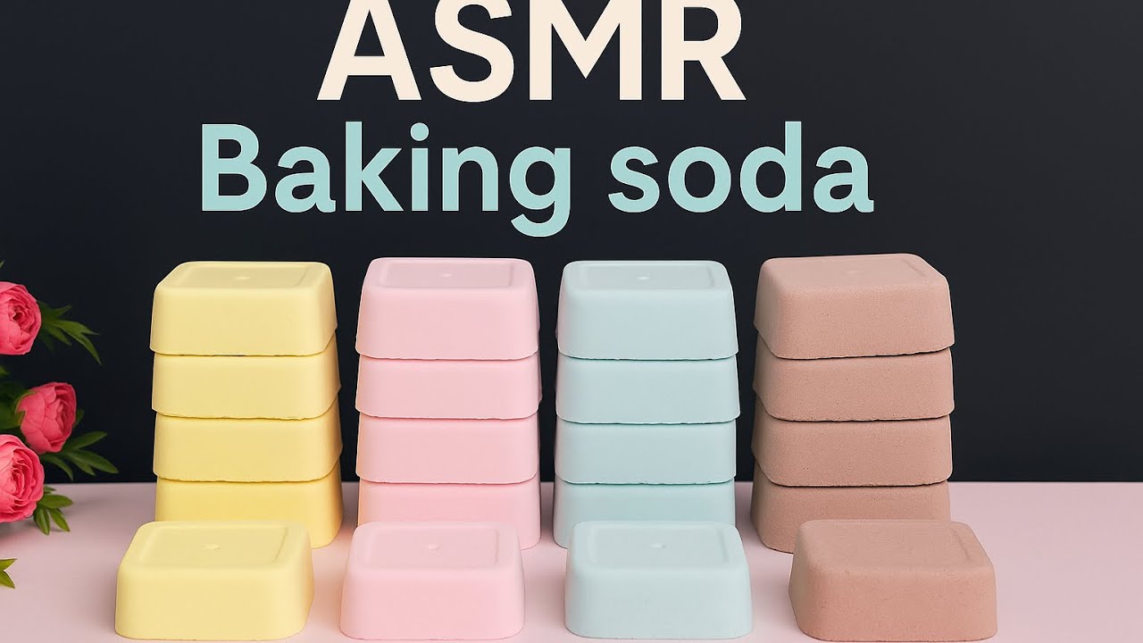 ASMR Baking soda crunchy holiday rainbow 🌈 ASMR most colorful baking soda crumble