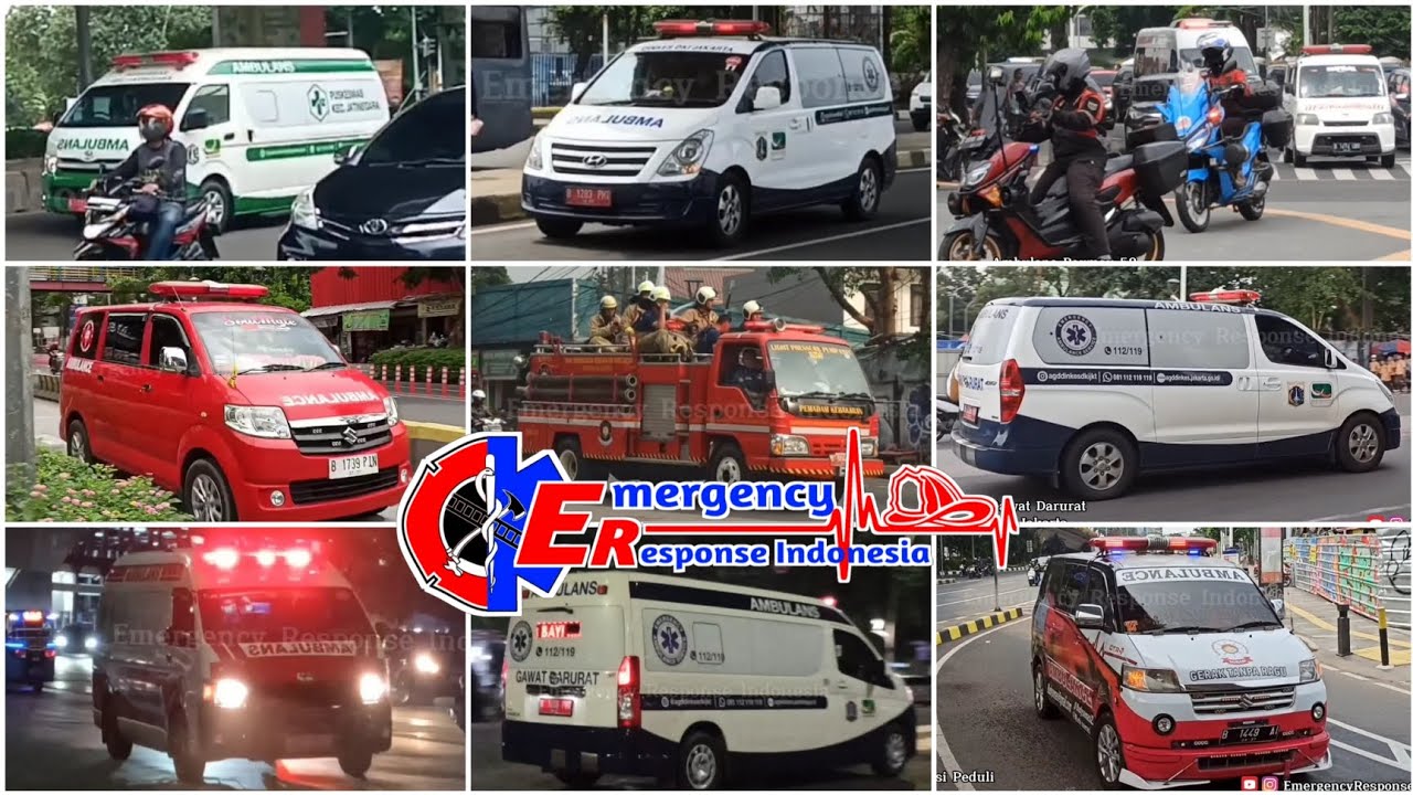 Compilation Emergency Response Ambulance and Fire Truck Indonesia