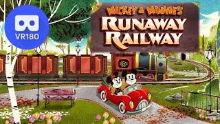 Ride Mickey &amp; Minnie&#39;s Runaway Railway in VR / VR180 3D