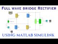 Full Wave Bridge Rectifier using MATLAB Simulink | Design and Simulation of Bridge Rectifier