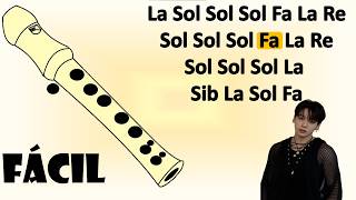 *_* BTS (방탄소년단) ‘SWIM’  *_*  flauta dulce fácil, tutorial con animación, canción fácil