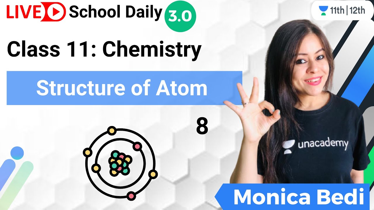 CLASS 11 | STRUCTURE OF ATOM | LECTURE-8 | UNACADEMY CLASS 11&12 | MONICA  BEDI