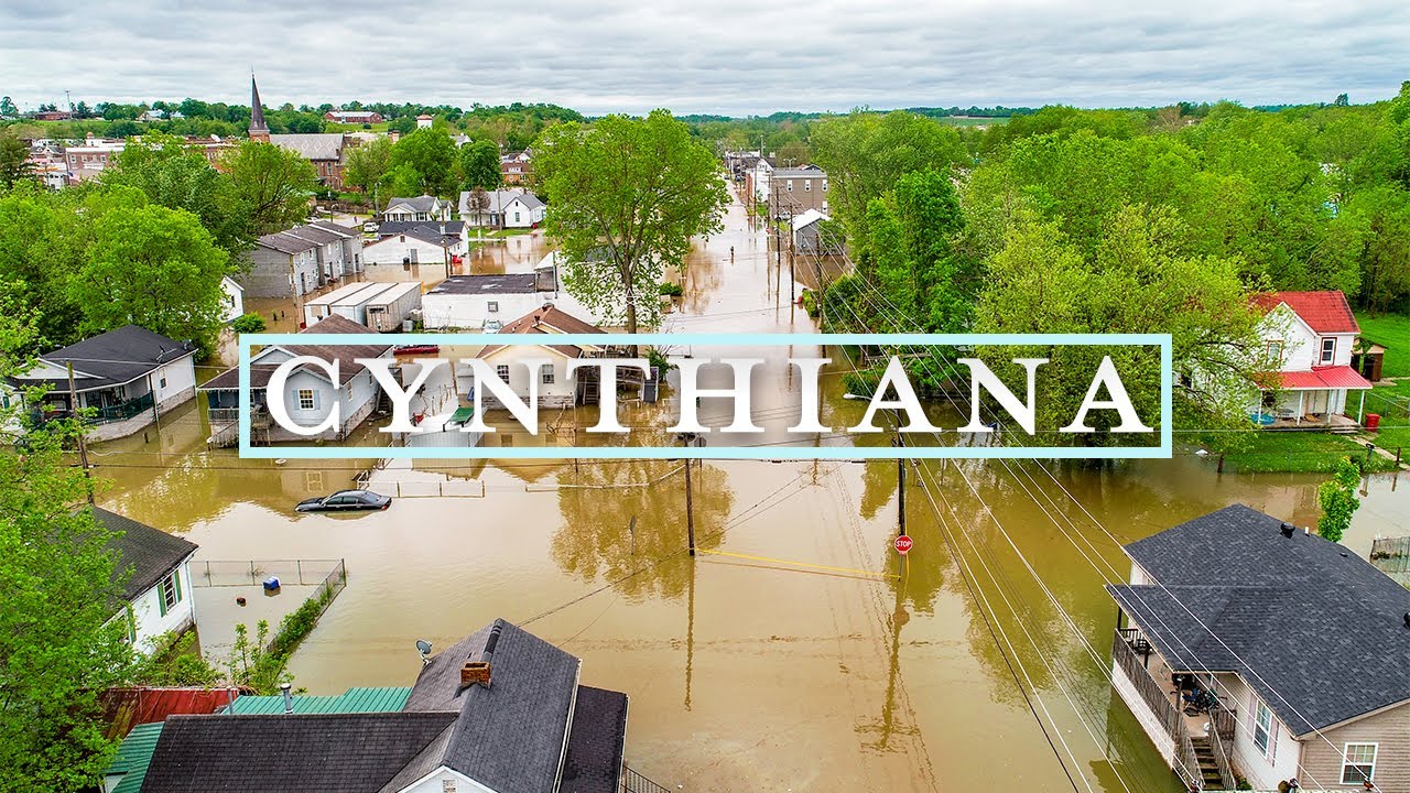 Cynthiana, Kentucky Flooding Drone Video